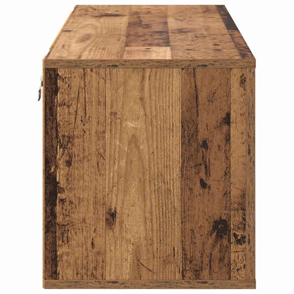 Sko skab 100 x 35 x 38 cm Konstrueret træ Gammelt træ