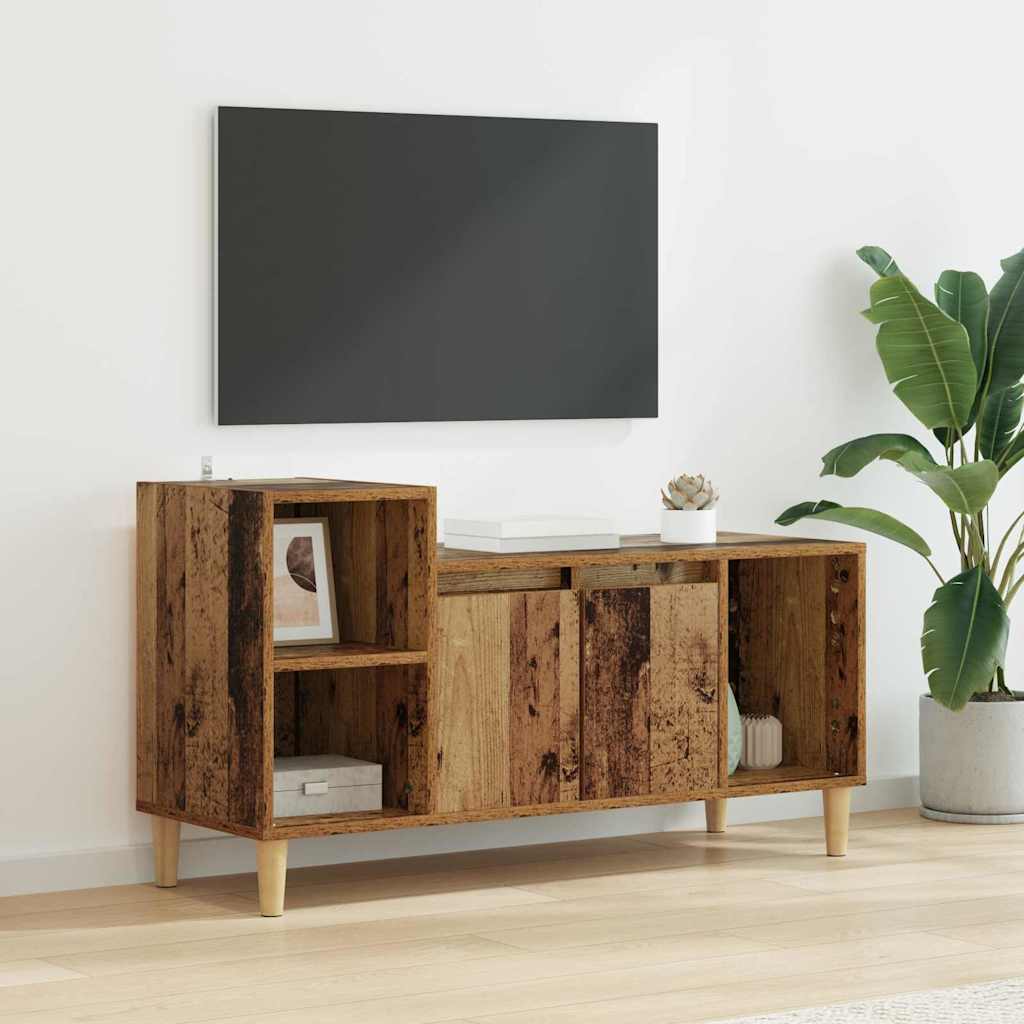 TV-skab 100 x 35 x 55 cm Gammelt træ Konstrueret træ