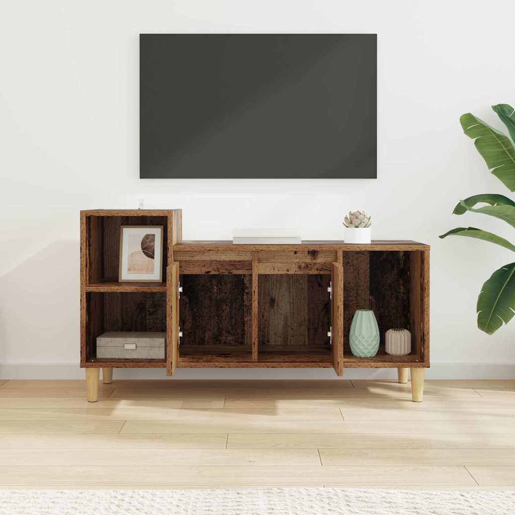 TV-skab 100 x 35 x 55 cm Gammelt træ Konstrueret træ