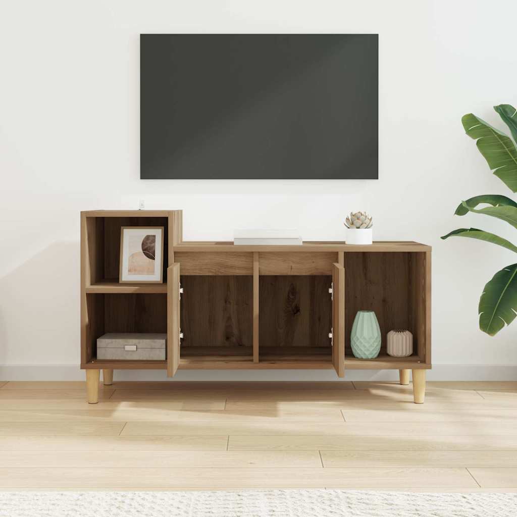 TV-skab 100 x 35 x 55 cm Artisan Egetræ Konstrueret træ