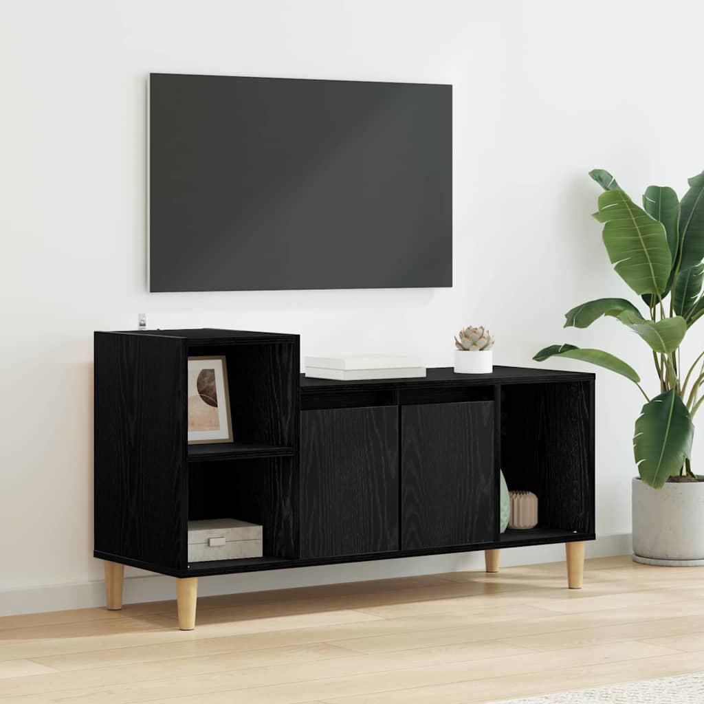 TV-skab 100 x 35 x 55 cm Sort eg Konstrueret træ