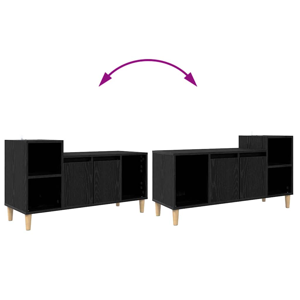 TV-skab 100 x 35 x 55 cm Sort eg Konstrueret træ