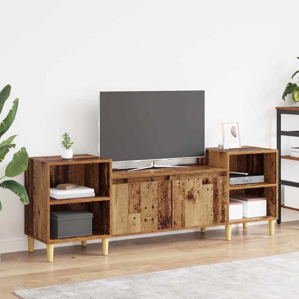 TV-skab 160 x 35 x 55 cm Gammelt træ Konstrueret træ