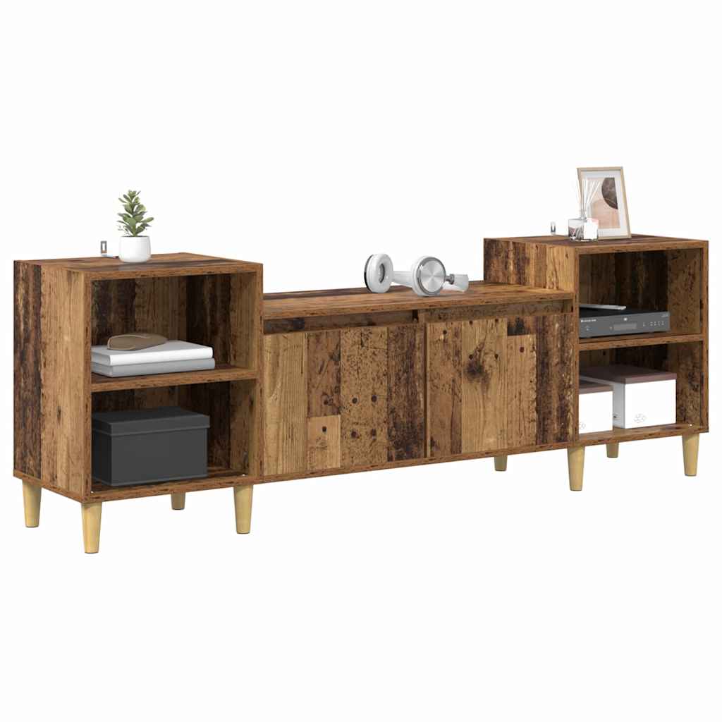 TV-skab 160 x 35 x 55 cm Gammelt træ Konstrueret træ
