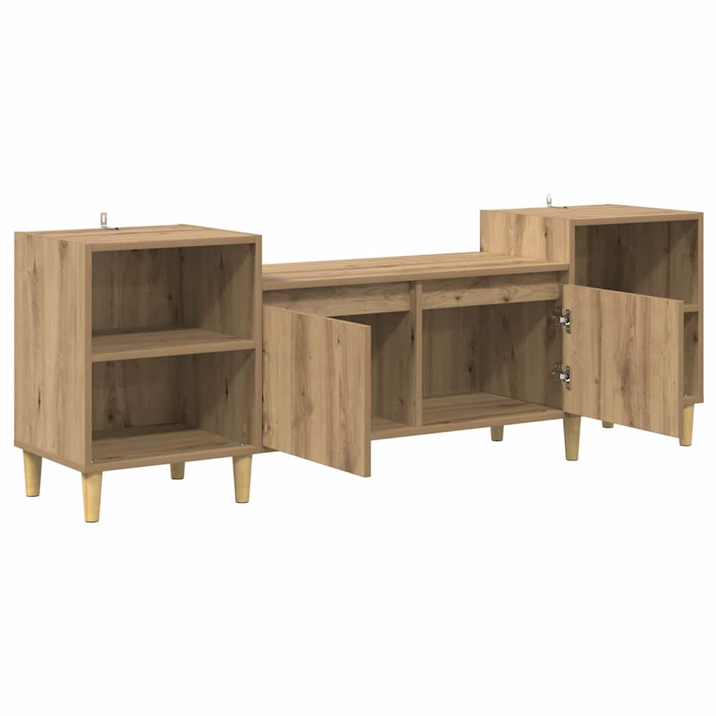 TV-skab 160 x 35 x 55 cm Artisan Egetræ Konstrueret træ