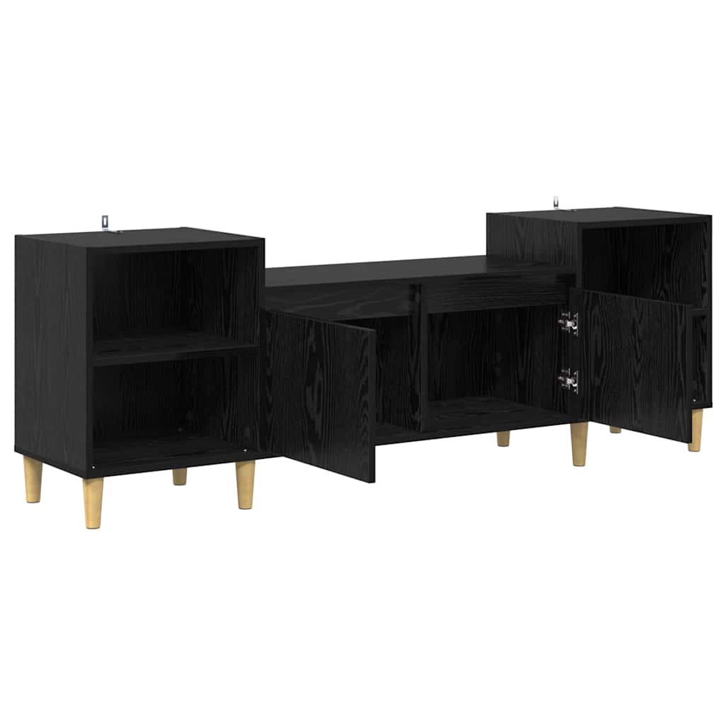 TV-skab 160 x 35 x 55 cm Sort eg Konstrueret træ