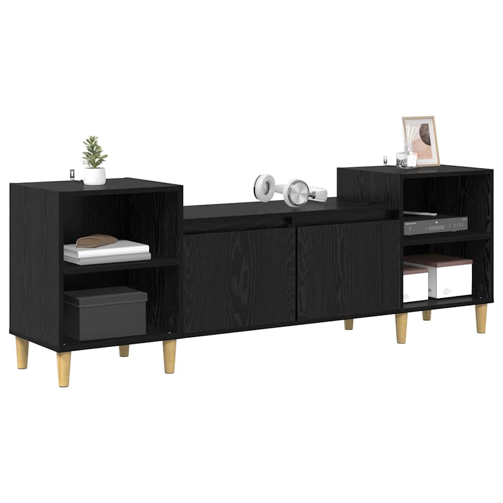 TV-skab 160 x 35 x 55 cm Sort eg Konstrueret træ