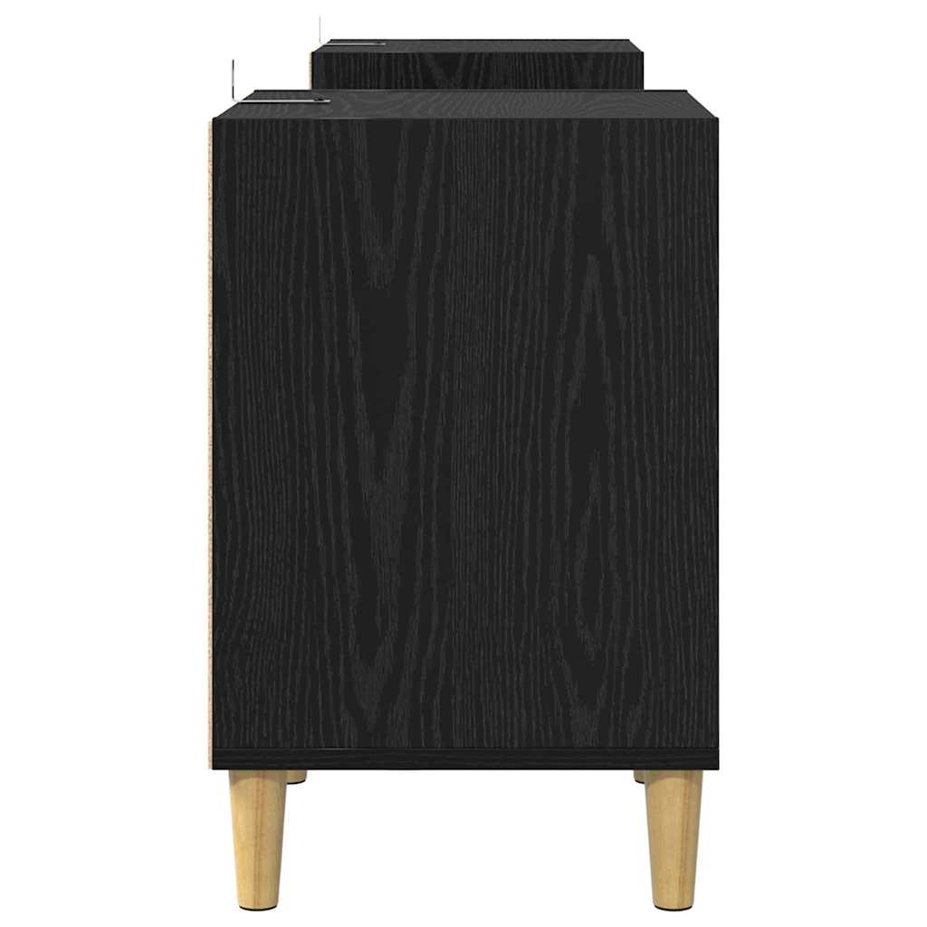 TV-skab 160 x 35 x 55 cm Sort eg Konstrueret træ