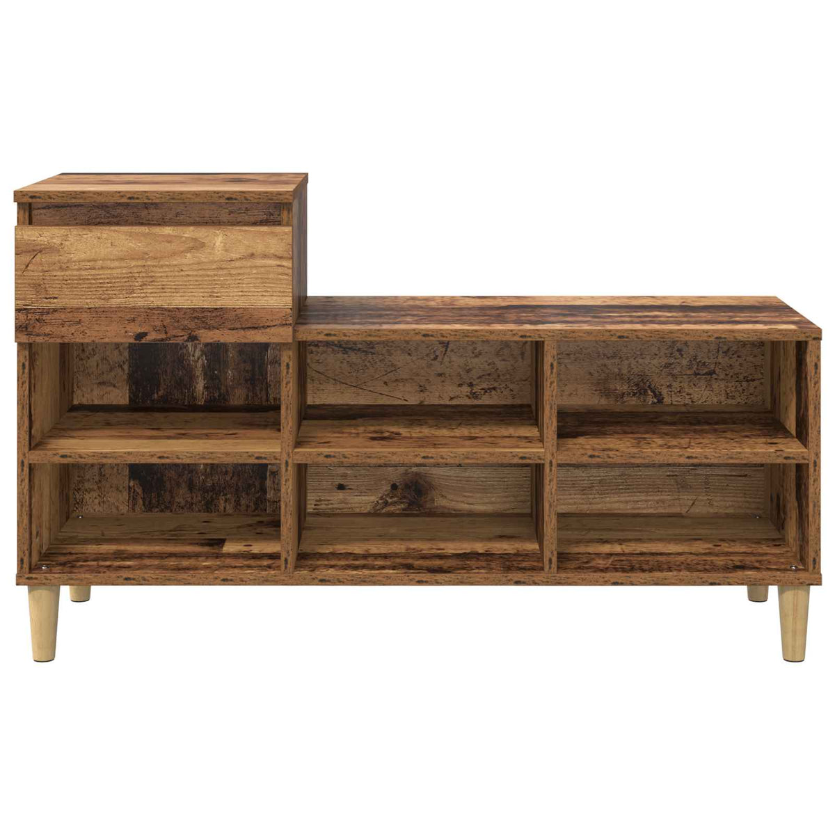 Sko skab 102 x 36 x 60 cm Konstrueret træ Gammelt træ