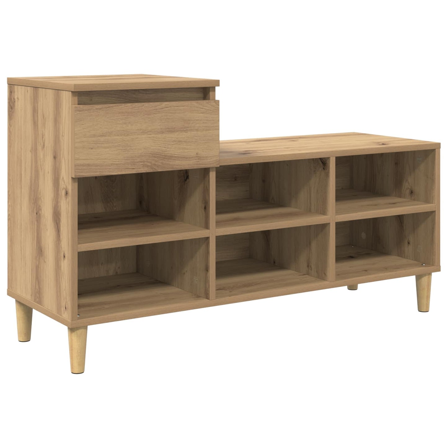 Sko skab 102 x 36 x 60 cm Konstrueret træ Artisan-eg