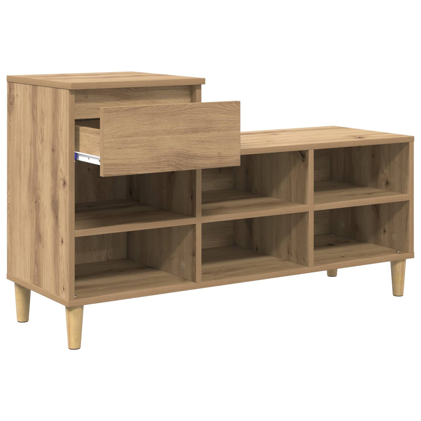Sko skab 102 x 36 x 60 cm Konstrueret træ Artisan-eg