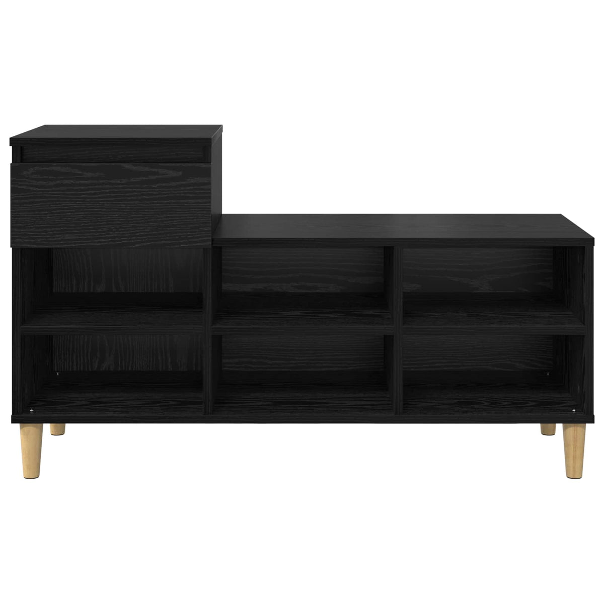 Sko skab 102 x 36 x 60 cm Konstrueret træ Sort eg