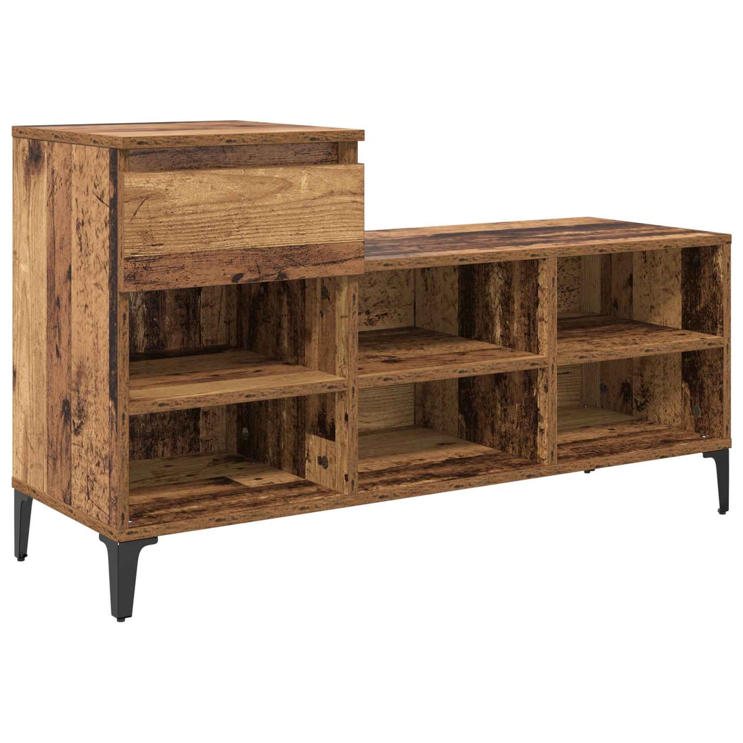 Sko skab 102 x 36 x 60 cm Konstrueret træ Gammelt træ