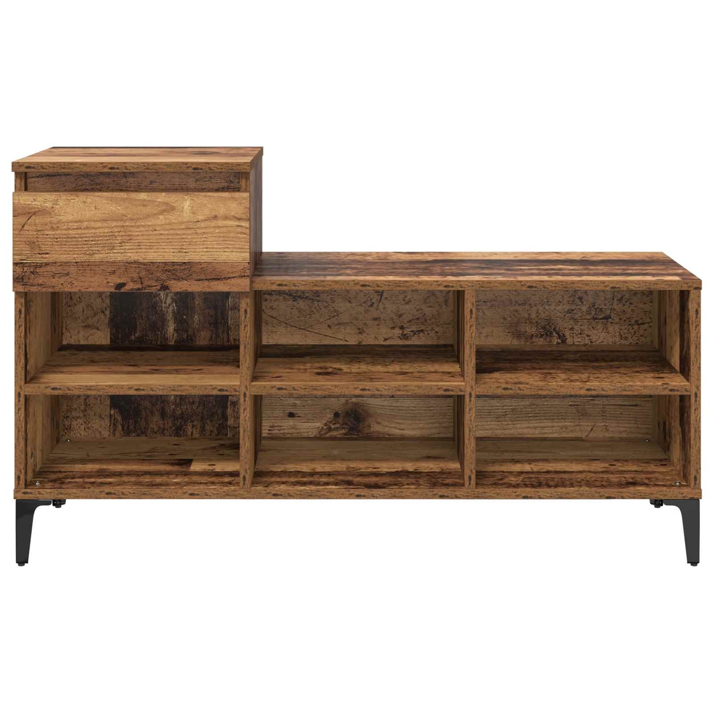 Sko skab 102 x 36 x 60 cm Konstrueret træ Gammelt træ