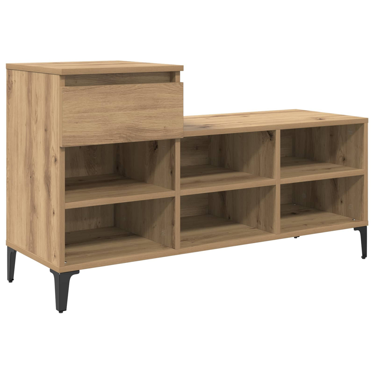 Sko skab 102 x 36 x 60 cm Konstrueret træ Artisan-eg