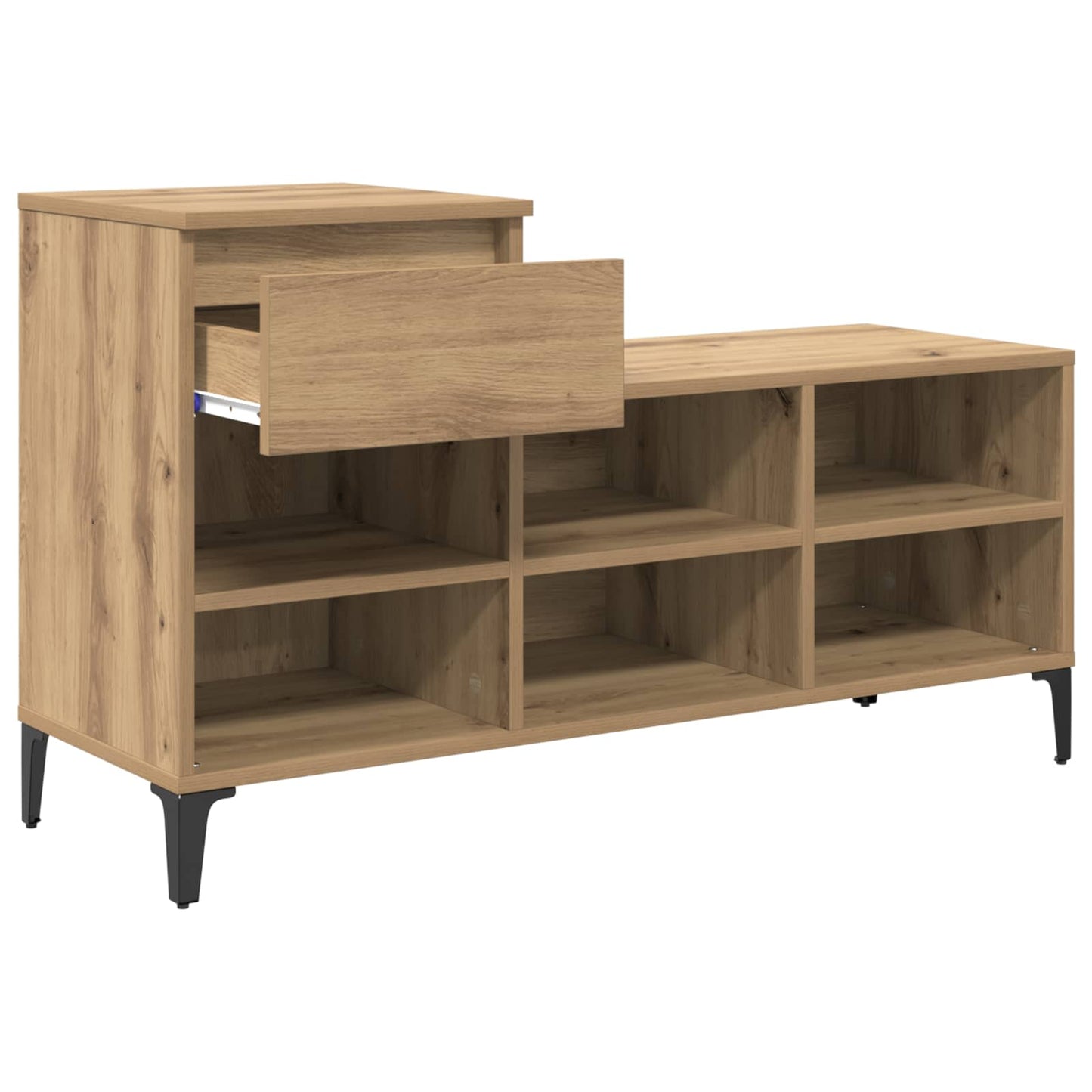 Sko skab 102 x 36 x 60 cm Konstrueret træ Artisan-eg