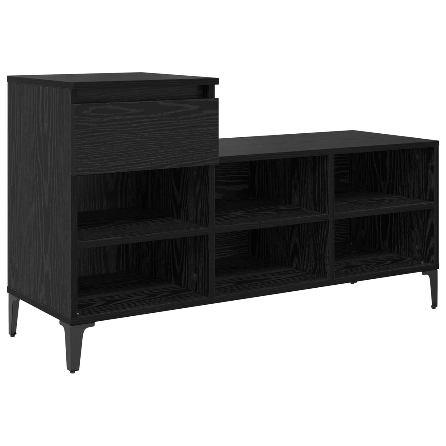 Sko skab 102 x 36 x 60 cm Konstrueret træ Sort eg