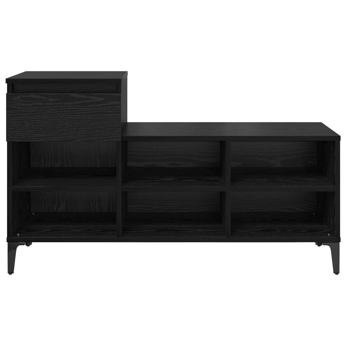 Sko skab 102 x 36 x 60 cm Konstrueret træ Sort eg