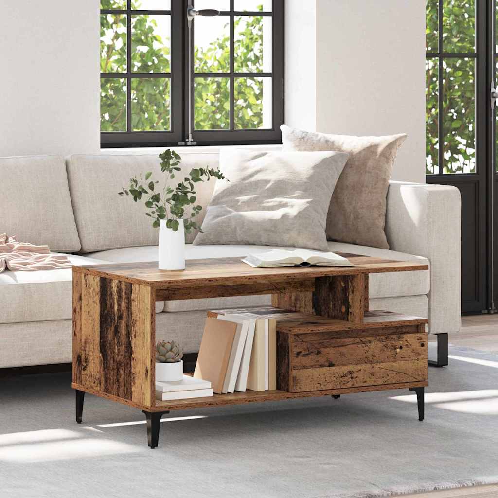 Sofabord Gammelt træ 90 x 49 x 45 cm Konstrueret træ