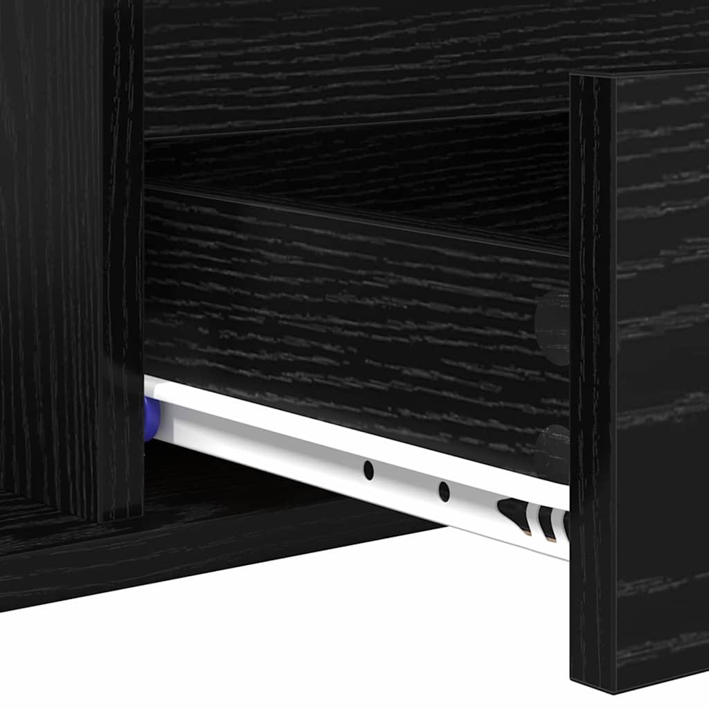 Sofabord Sort eg 90 x 49 x 45 cm Konstrueret træ