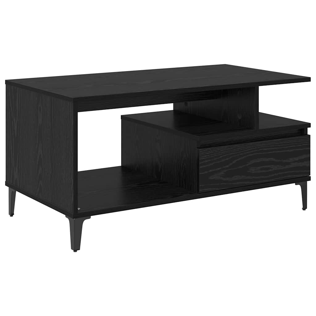 Sofabord Sort eg 90 x 49 x 45 cm Konstrueret træ