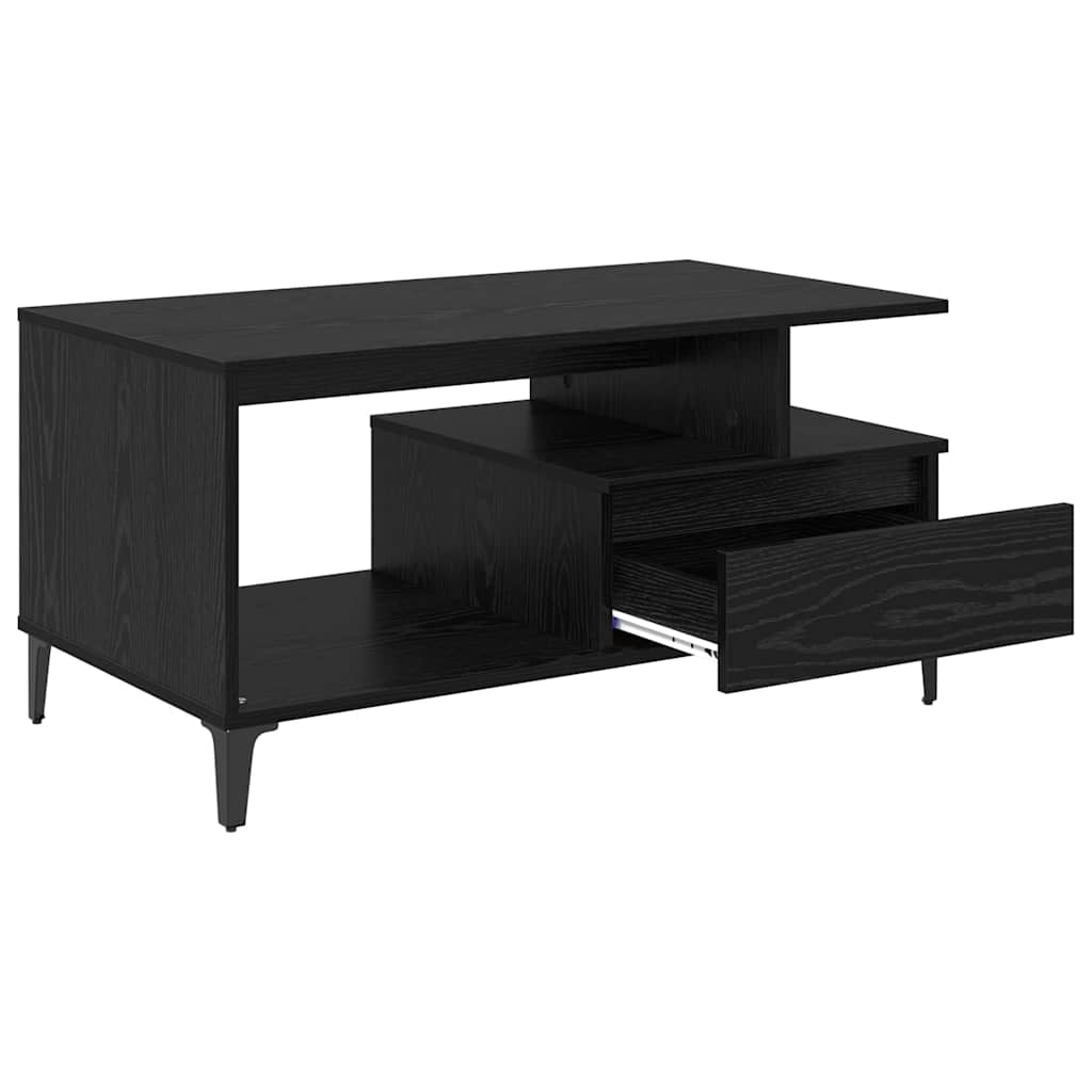 Sofabord Sort eg 90 x 49 x 45 cm Konstrueret træ