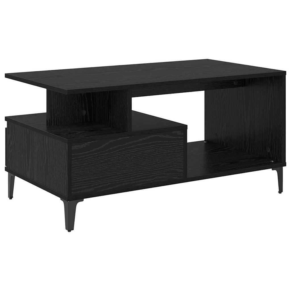 Sofabord Sort eg 90 x 49 x 45 cm Konstrueret træ