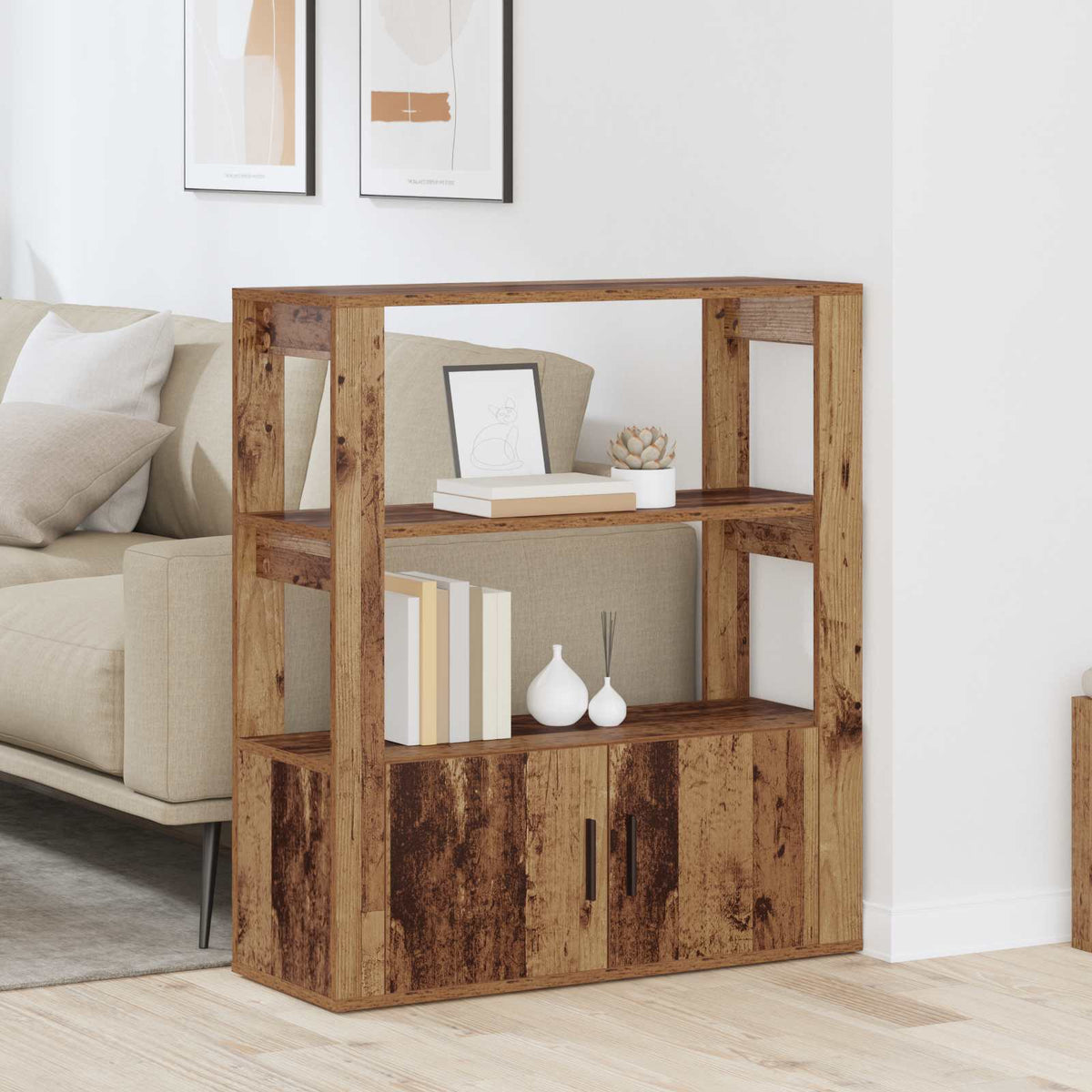 Sideboard Gammelt træ 30 x 80 x 90 cm Konstrueret træ