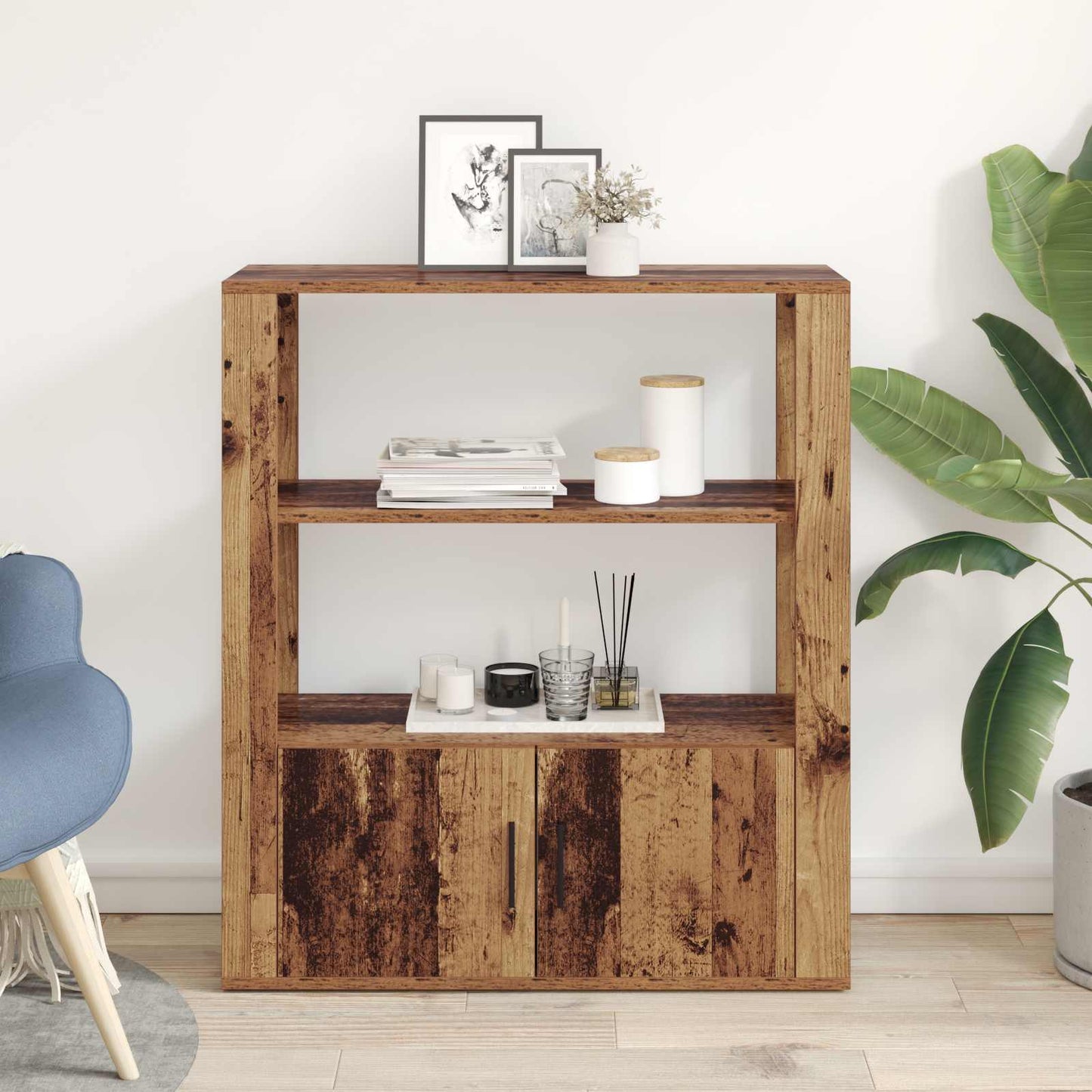 Sideboard Gammelt træ 30 x 80 x 90 cm Konstrueret træ