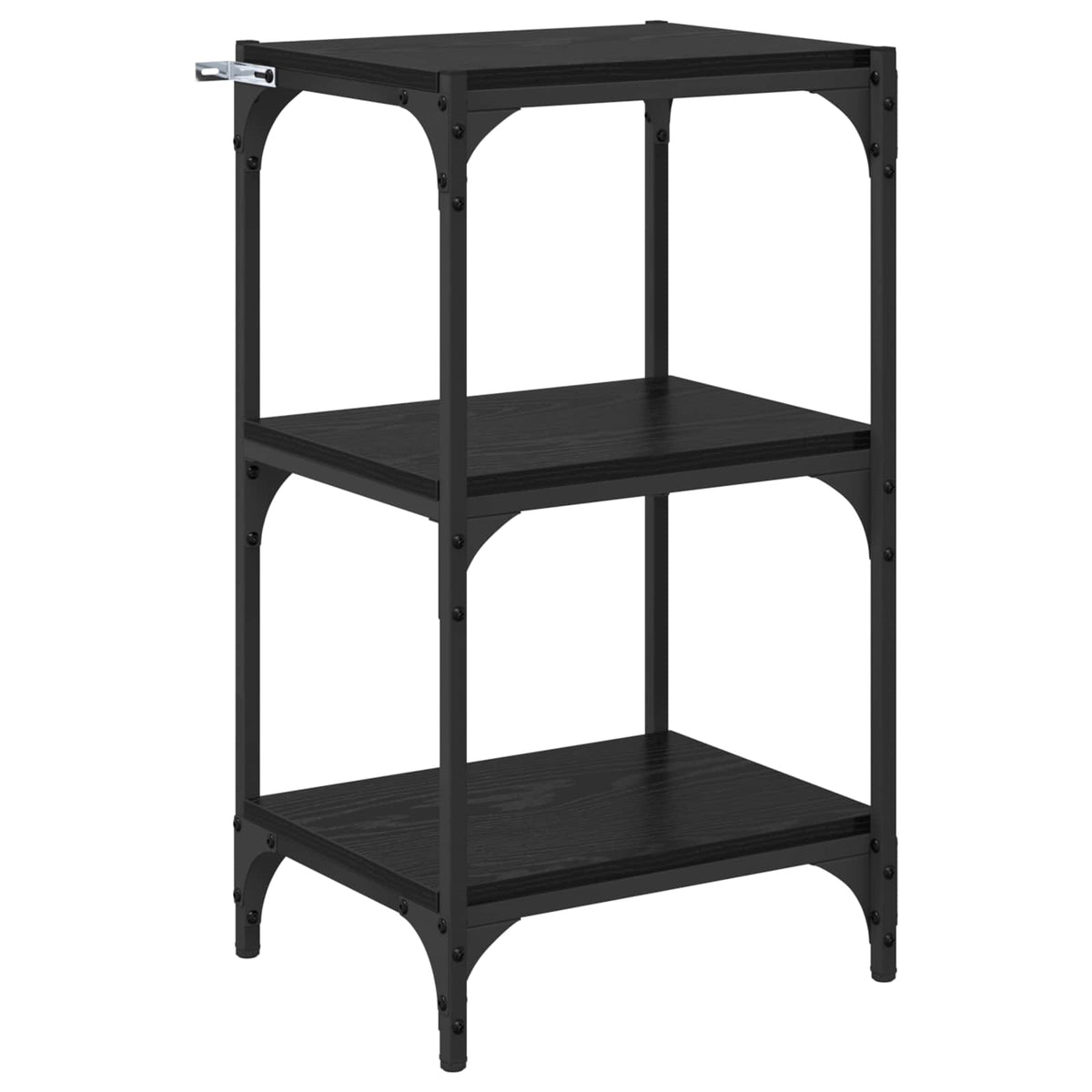 Bogskab Sort eg 40 x 33 x 70,5 cm Ingeniørt træ og jern