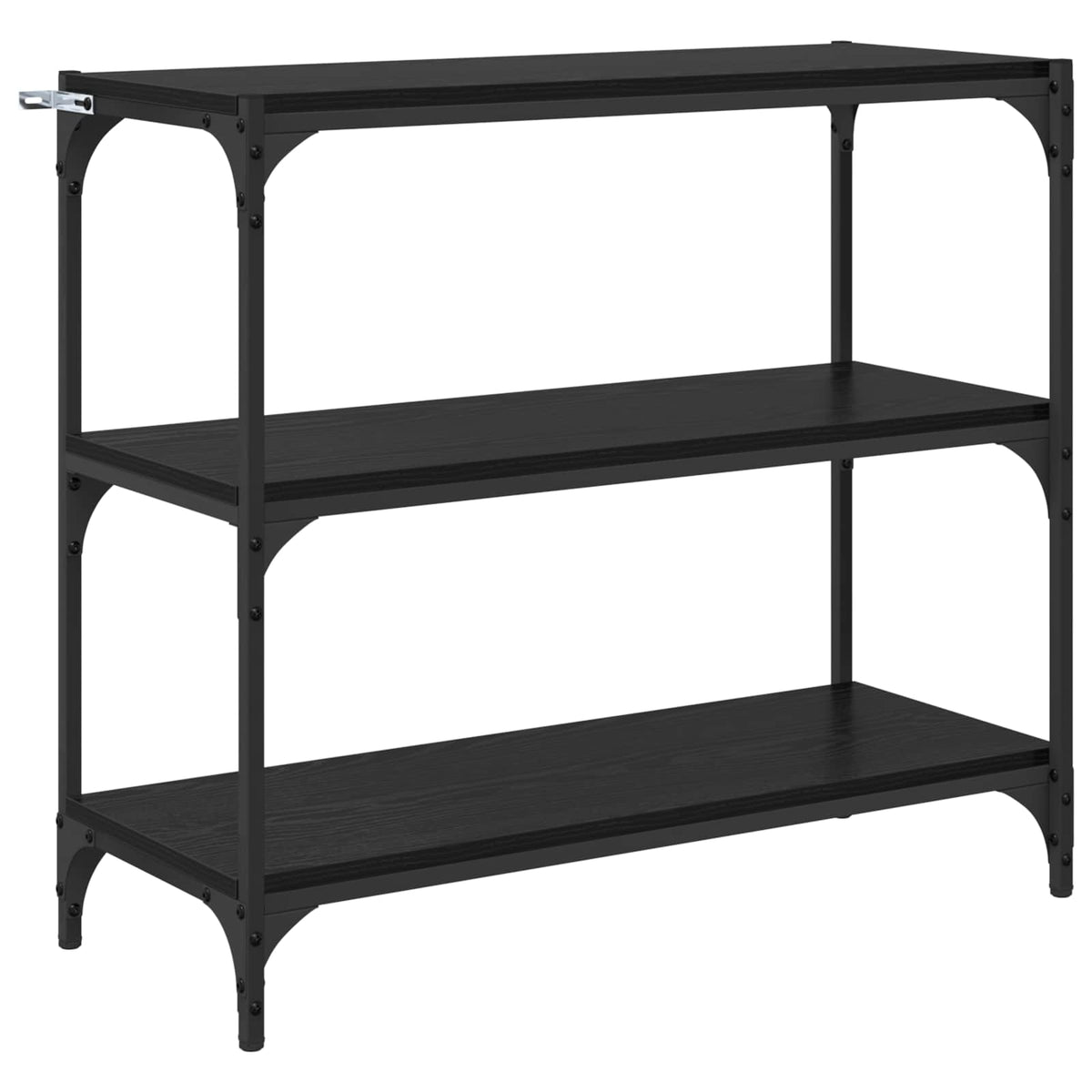 Bogskab Sort eg 80 x 33 x 70,5 cm Ingeniørt træ og jern