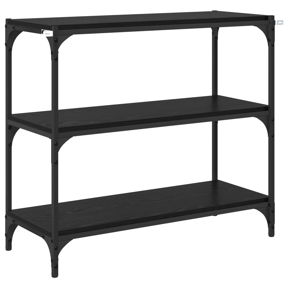 Bogskab Sort eg 80 x 33 x 70,5 cm Ingeniørt træ og jern
