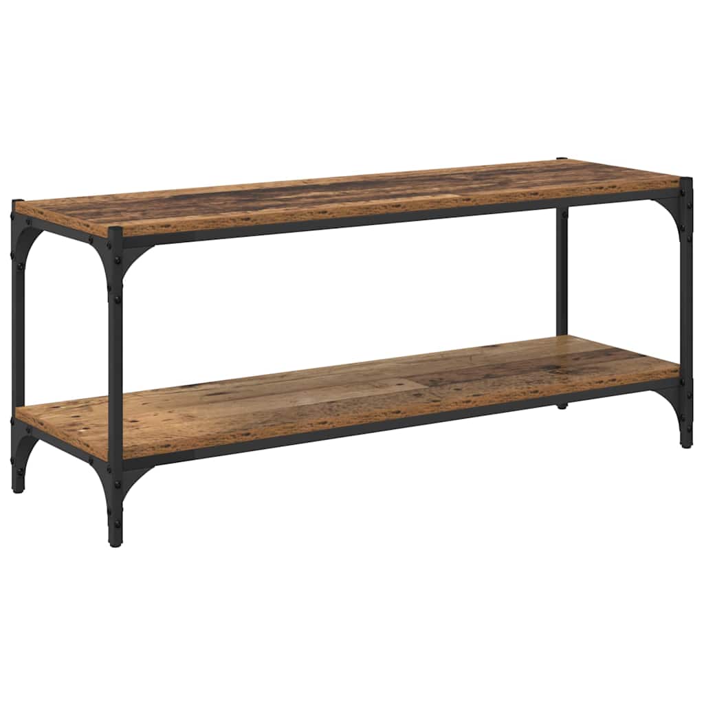 TV-skab Gammelt træ 100x33x41cm Ingeniørt træ og jern