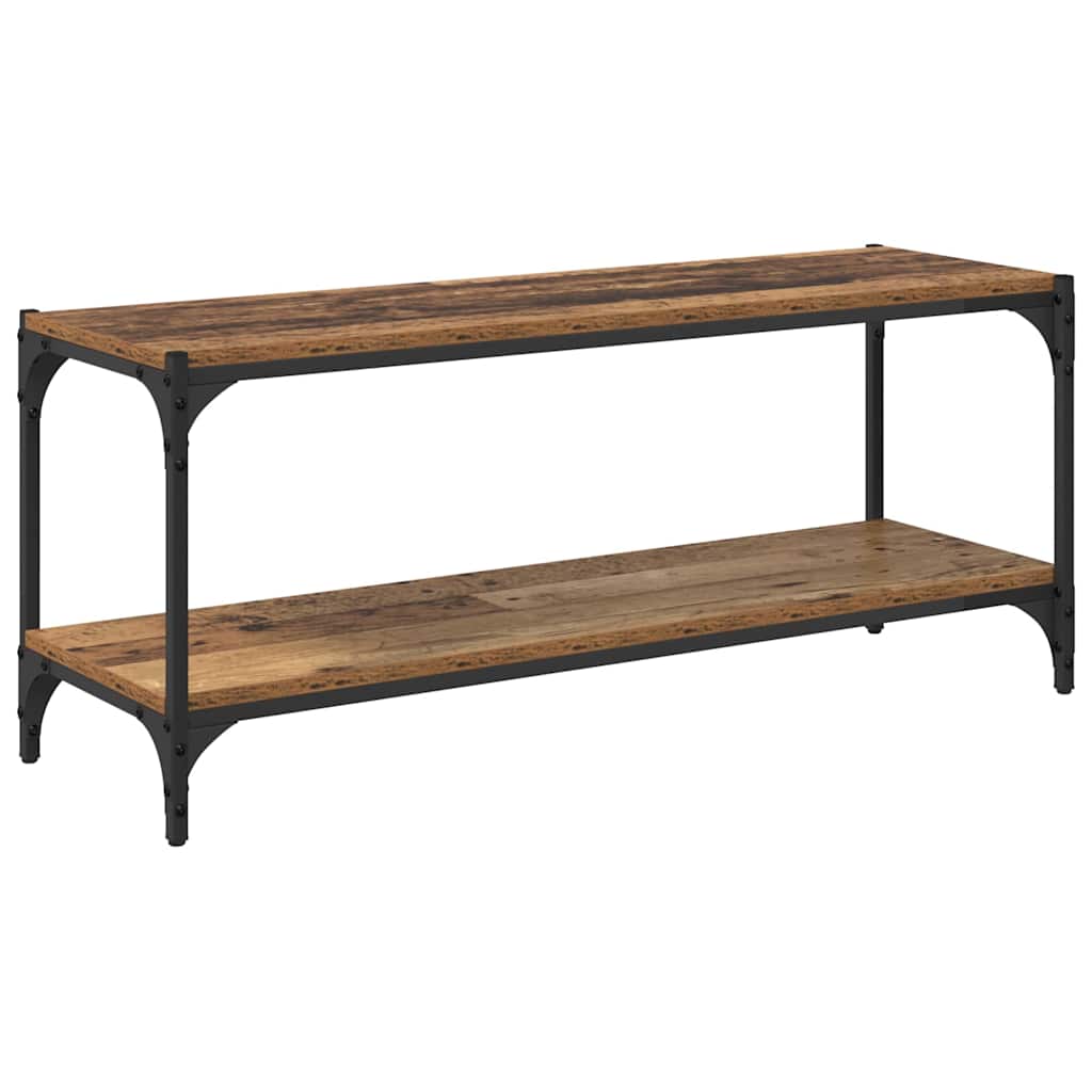 TV-skab Gammelt træ 100x33x41cm Ingeniørt træ og jern