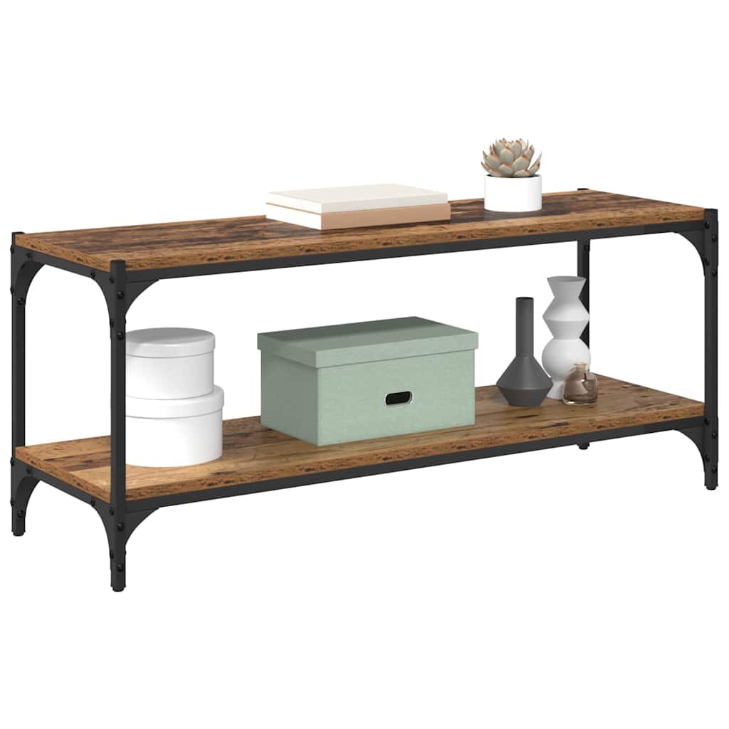 TV-skab Gammelt træ 100x33x41cm Ingeniørt træ og jern