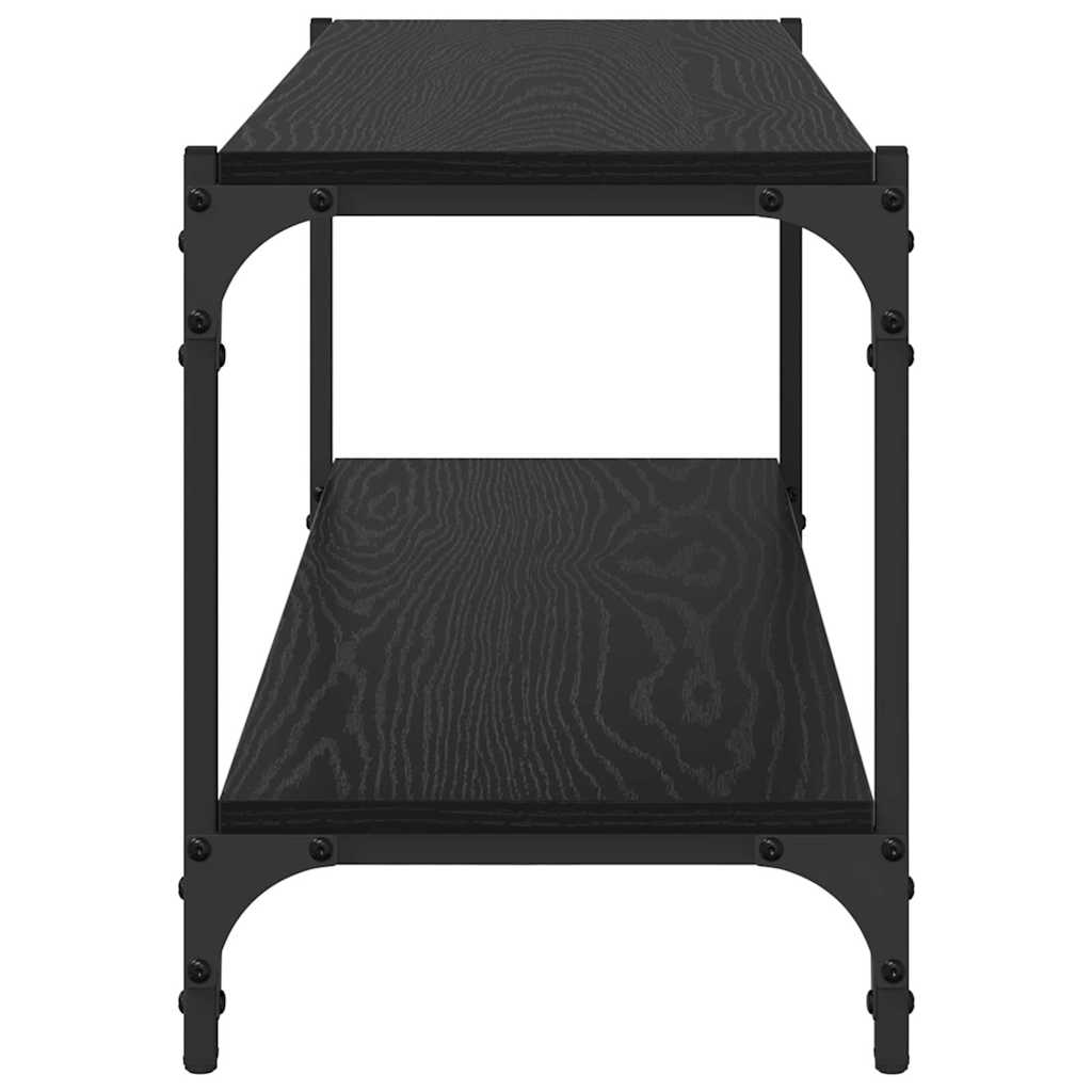 TV-skab Sort eg 100x33x41cm Ingeniørt træ og jern