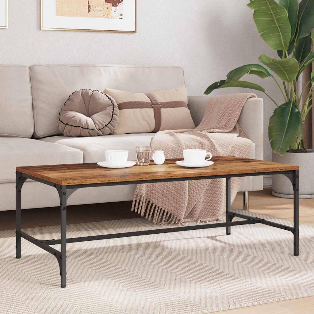 Sofabord Gammelt træ 100 x 50 x 35 cm Konstrueret træ