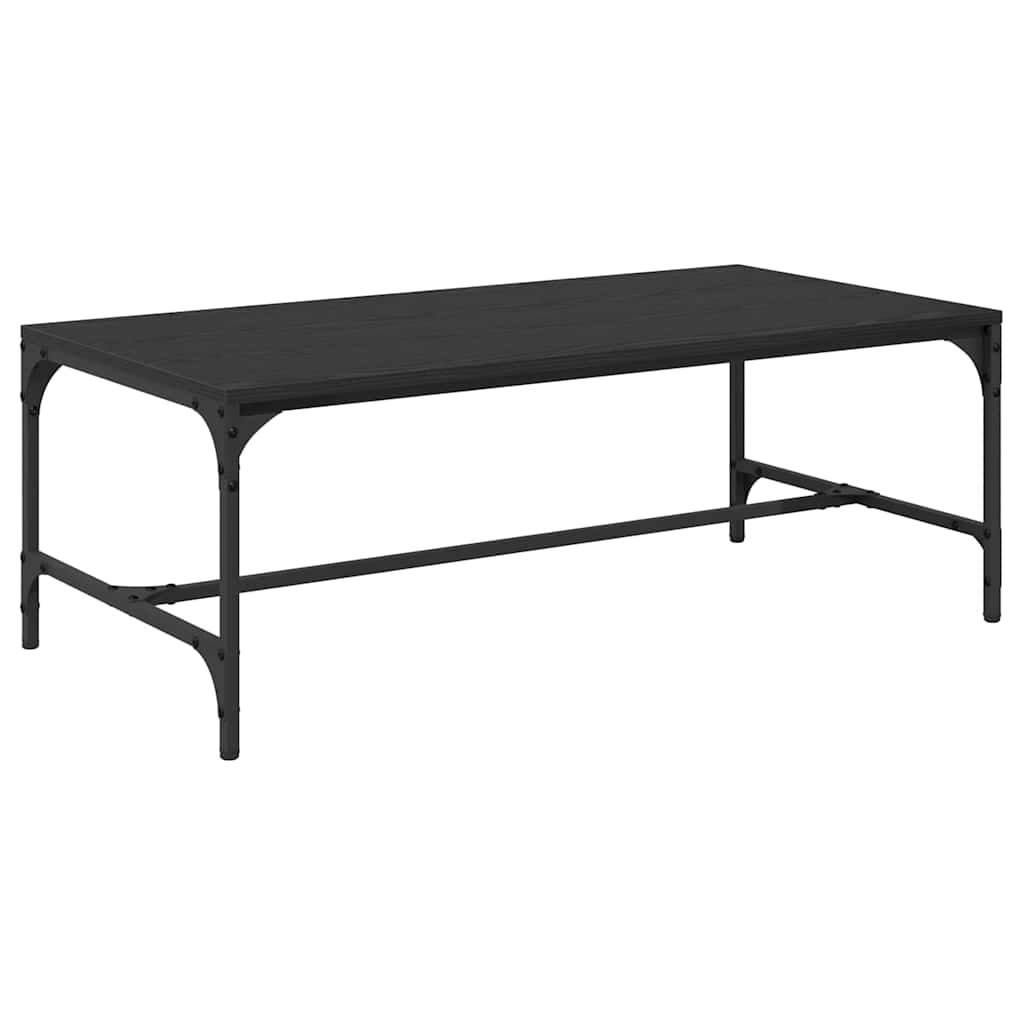 Sofabord Sort eg 100 x 50 x 35 cm Konstrueret træ