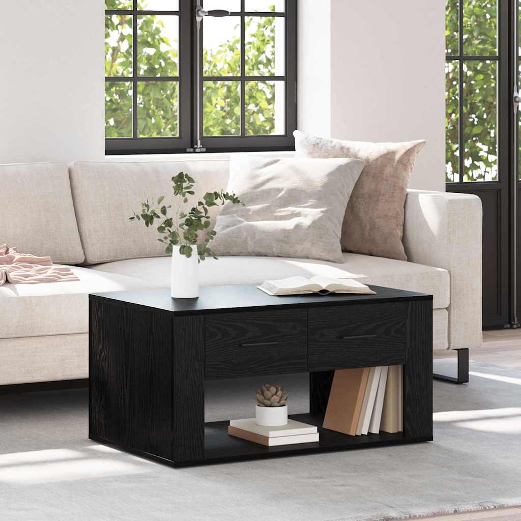 Sofabord Sort eg 80 x 50 x 40 cm Konstrueret træ