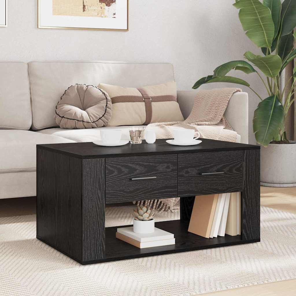 Sofabord Sort eg 80 x 50 x 40 cm Konstrueret træ