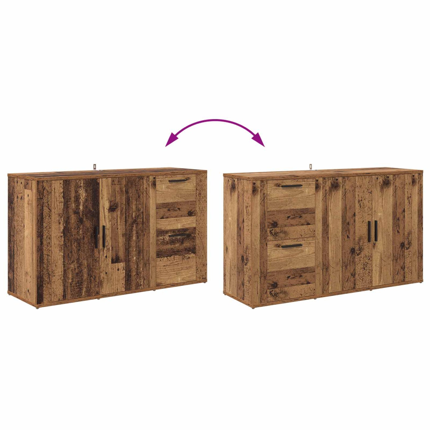 Sideboard Gammelt træ 100 x 33 x 59.5 cm Konstrueret træ