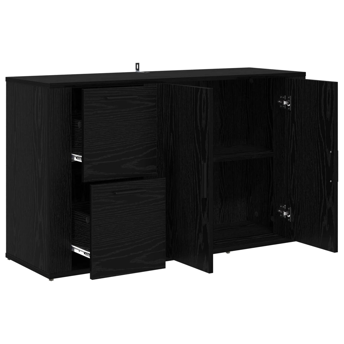 Sideboard Sort eg 100 x 33 x 59.5 cm Konstrueret træ