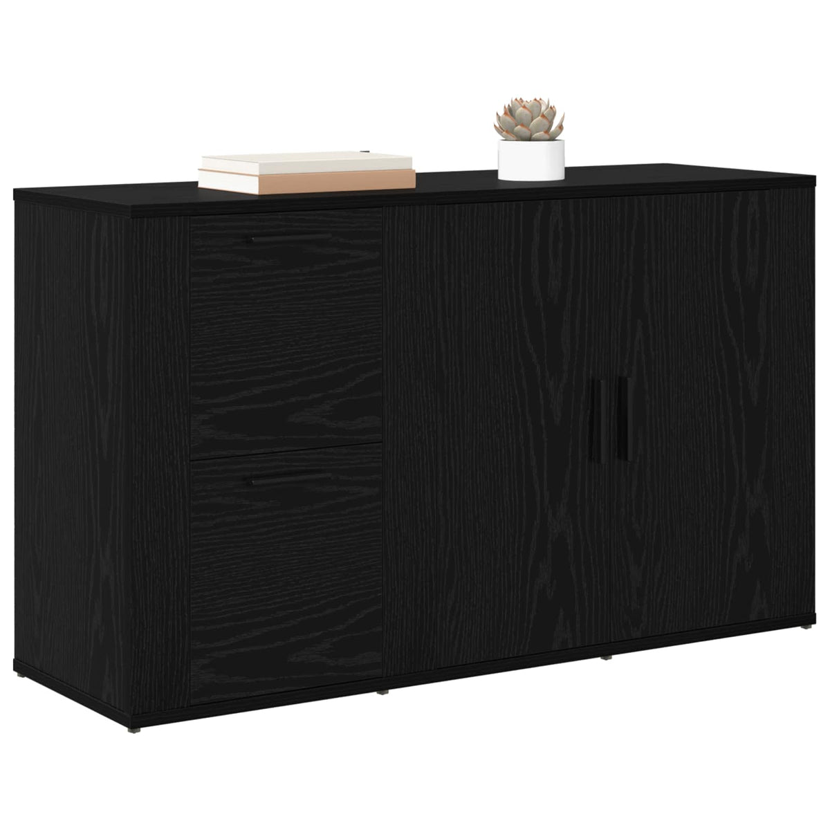 Sideboard Sort eg 100 x 33 x 59.5 cm Konstrueret træ