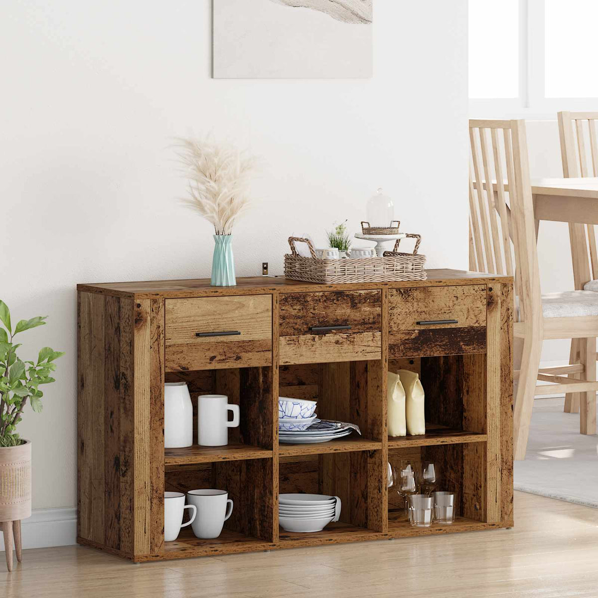 Sideboard Gammelt træ 100 x 30 x 59,5 cm Konstrueret træ