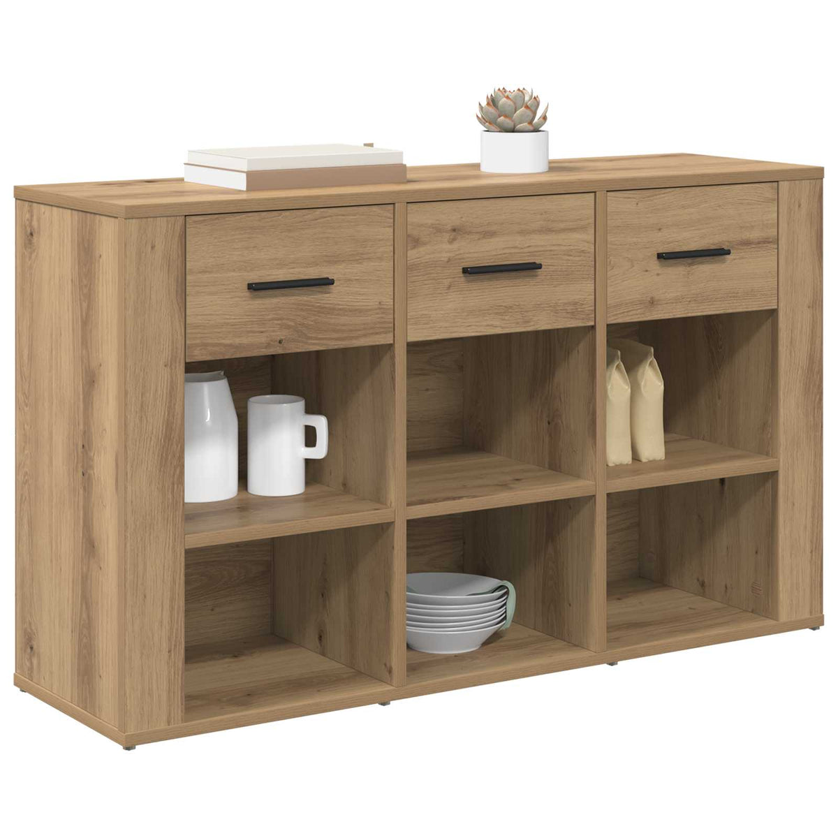 Sideboard Artisan Egetræ 100 x 30 x 59,5 cm Konstrueret træ