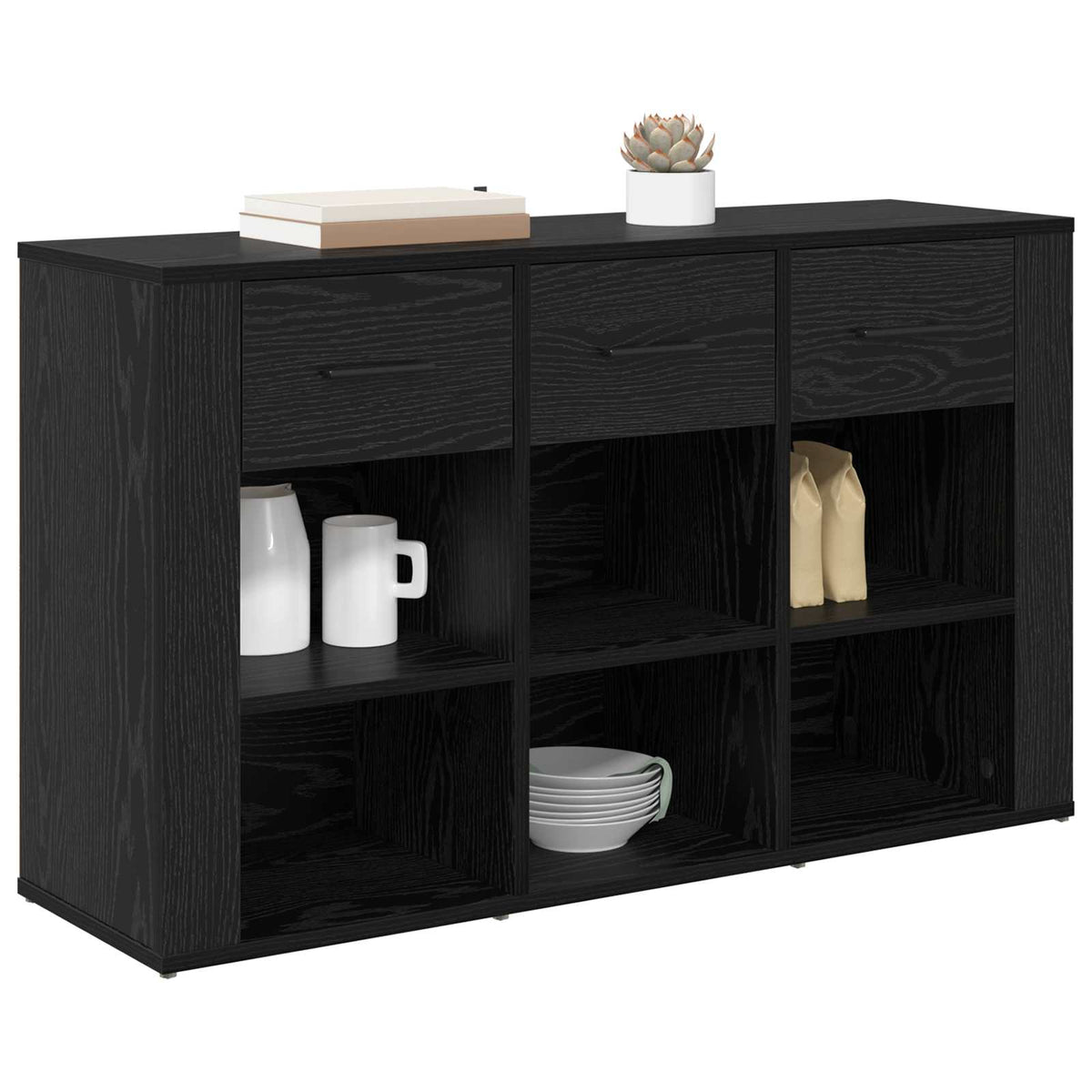 Sideboard Sort eg 100 x 30 x 59,5 cm Konstrueret træ