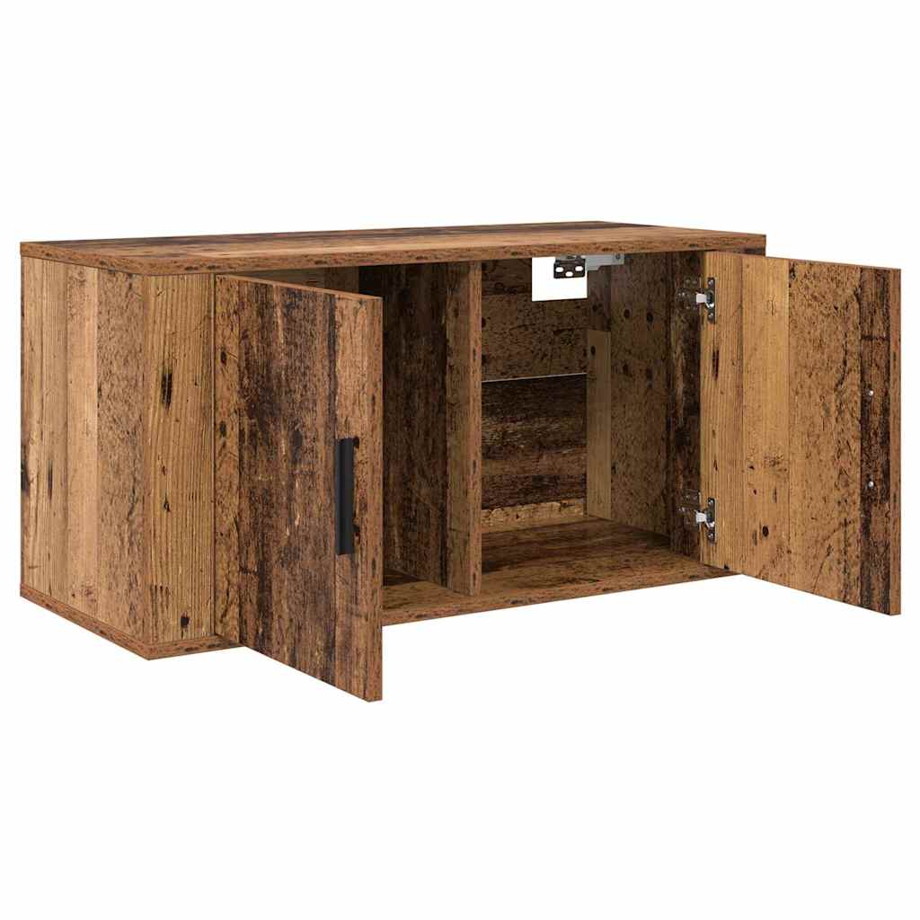 Vægmonteret TV Skab 80 x 34,5 x 40 cm Gammelt træ