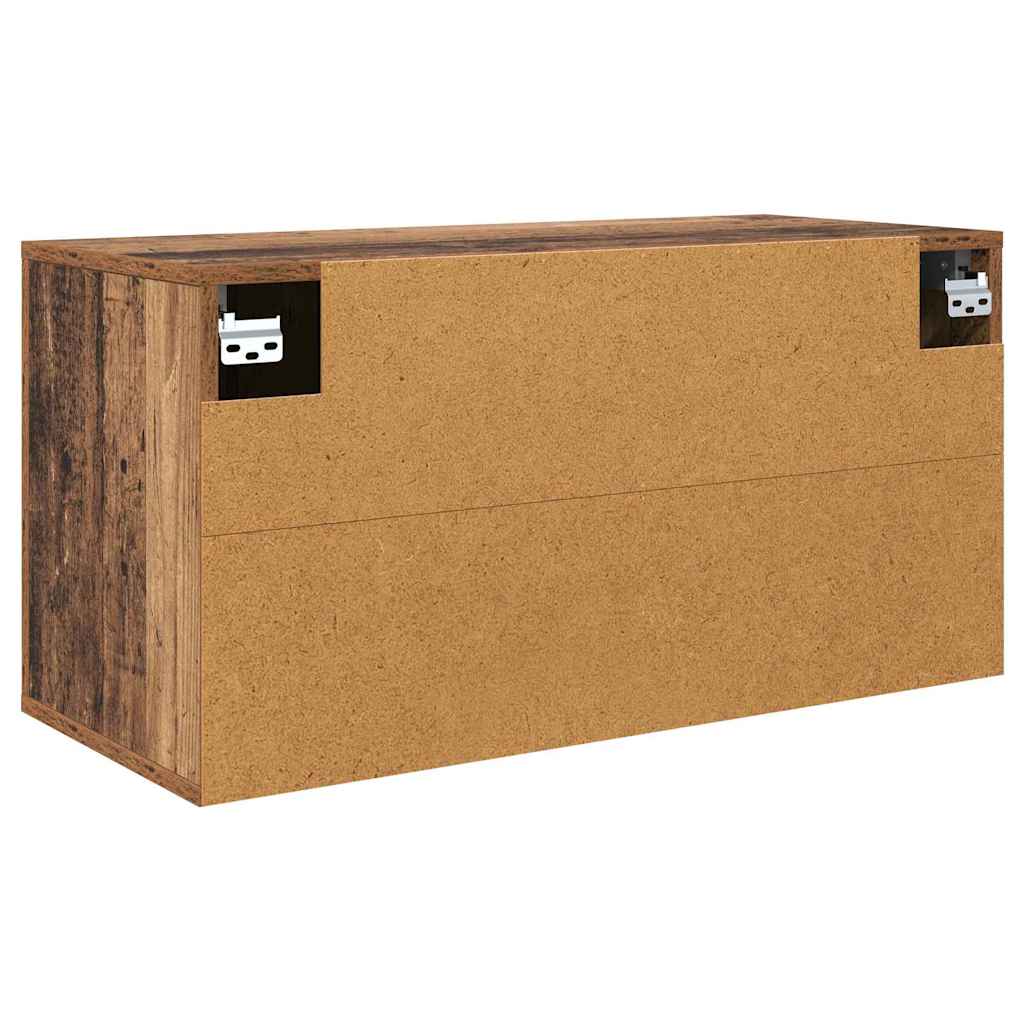 Vægmonteret TV Skab 80 x 34,5 x 40 cm Gammelt træ