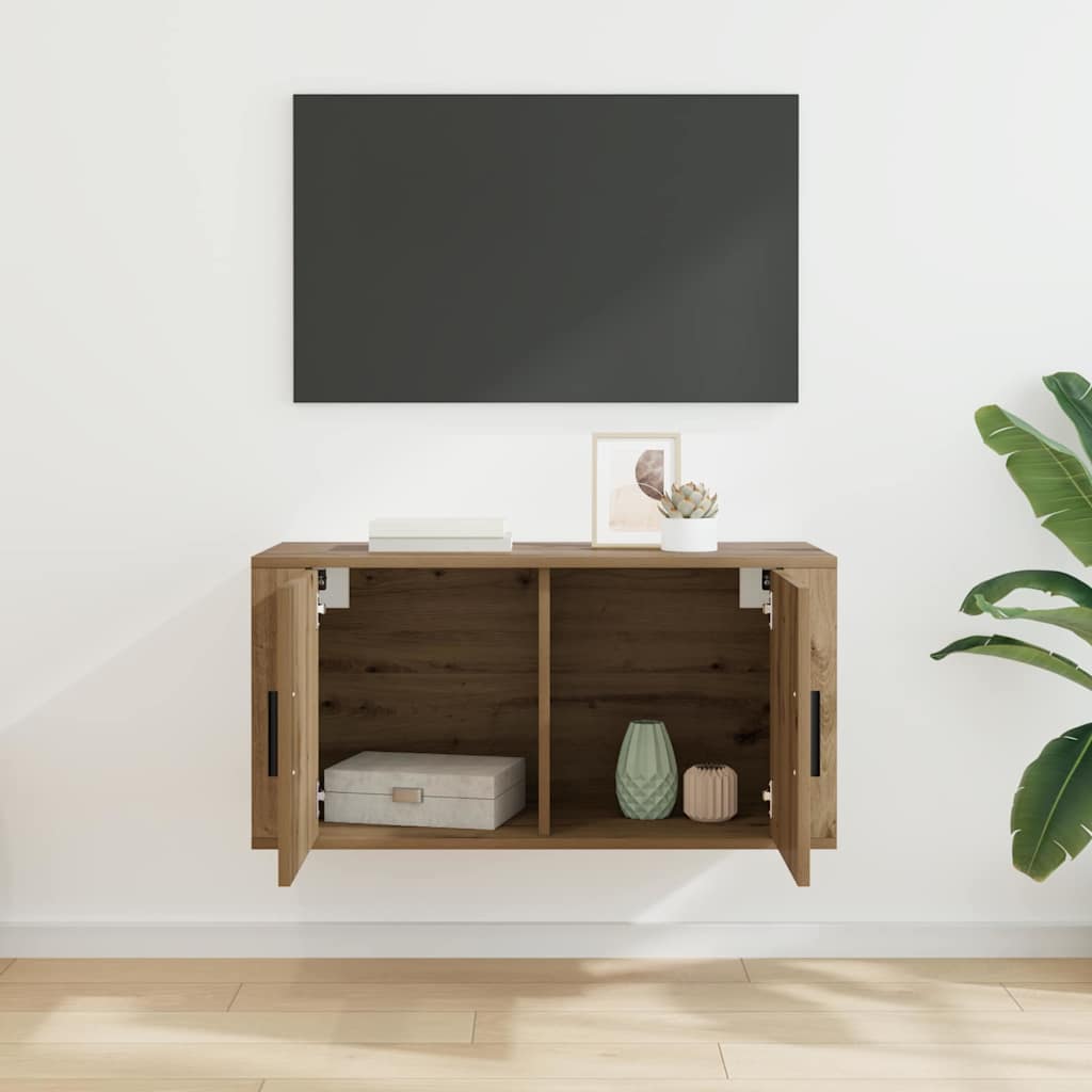 Vægmonteret TV Skab 80 x 34,5 x 40 cm artisan eg
