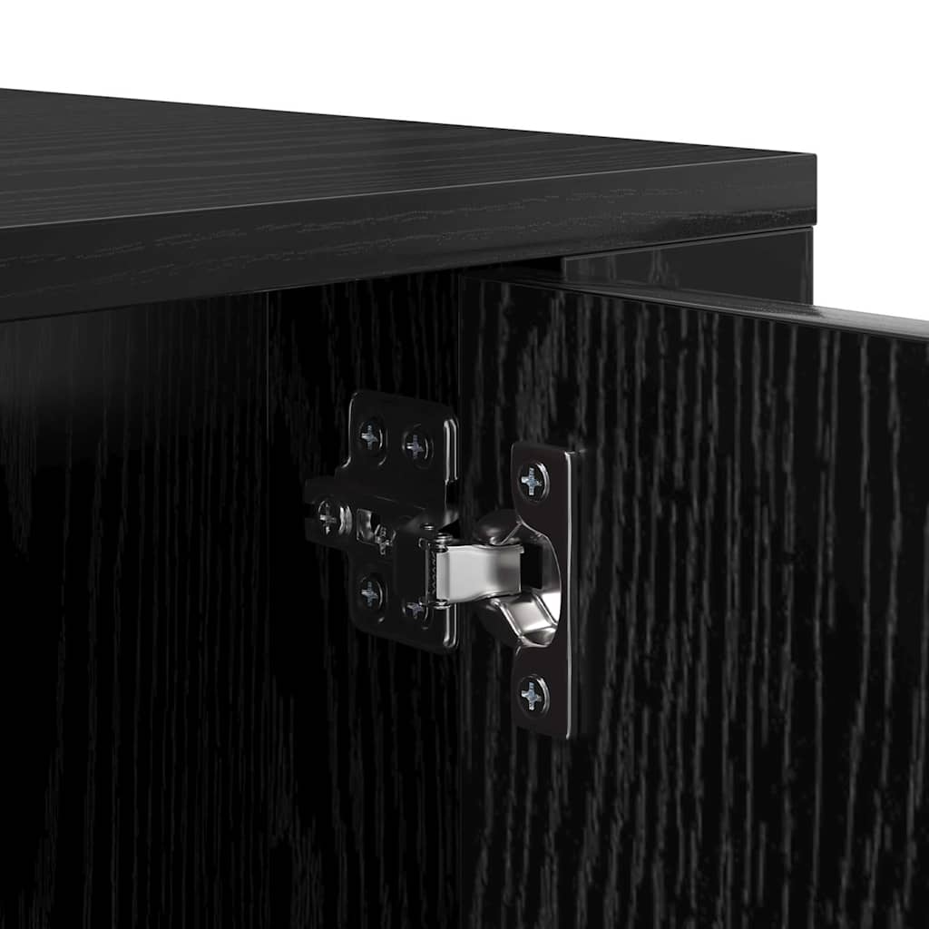 Vægmonteret TV Skab 80 x 34,5 x 40 cm Sort eg Konstrueret træ